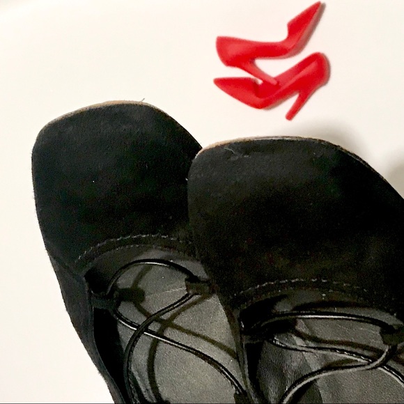 SW Cordon Hush Lace-up Pumps Suede Block Heels - Picture 5 of 8